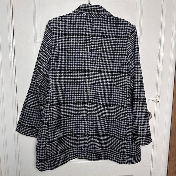 Old Navy Wool Blend Plaid Blazer Coat Classic Academia Preppy NWOT‎ Relaxed Fit - Picture 4 of 17